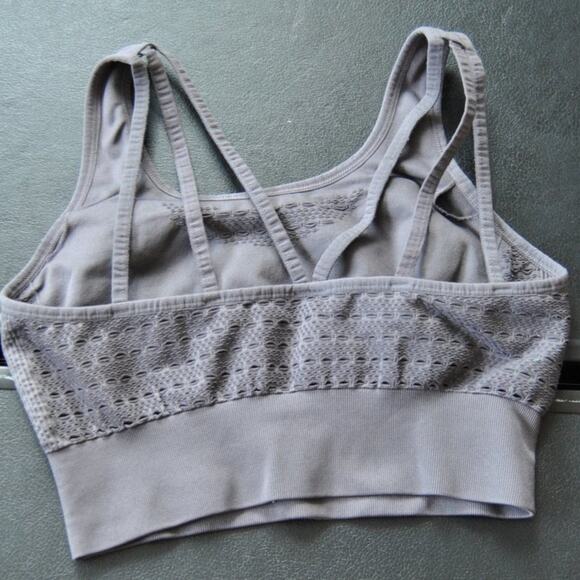 Gymshark Gray Sports Bra w/ White Logo - Picture 4 of 8